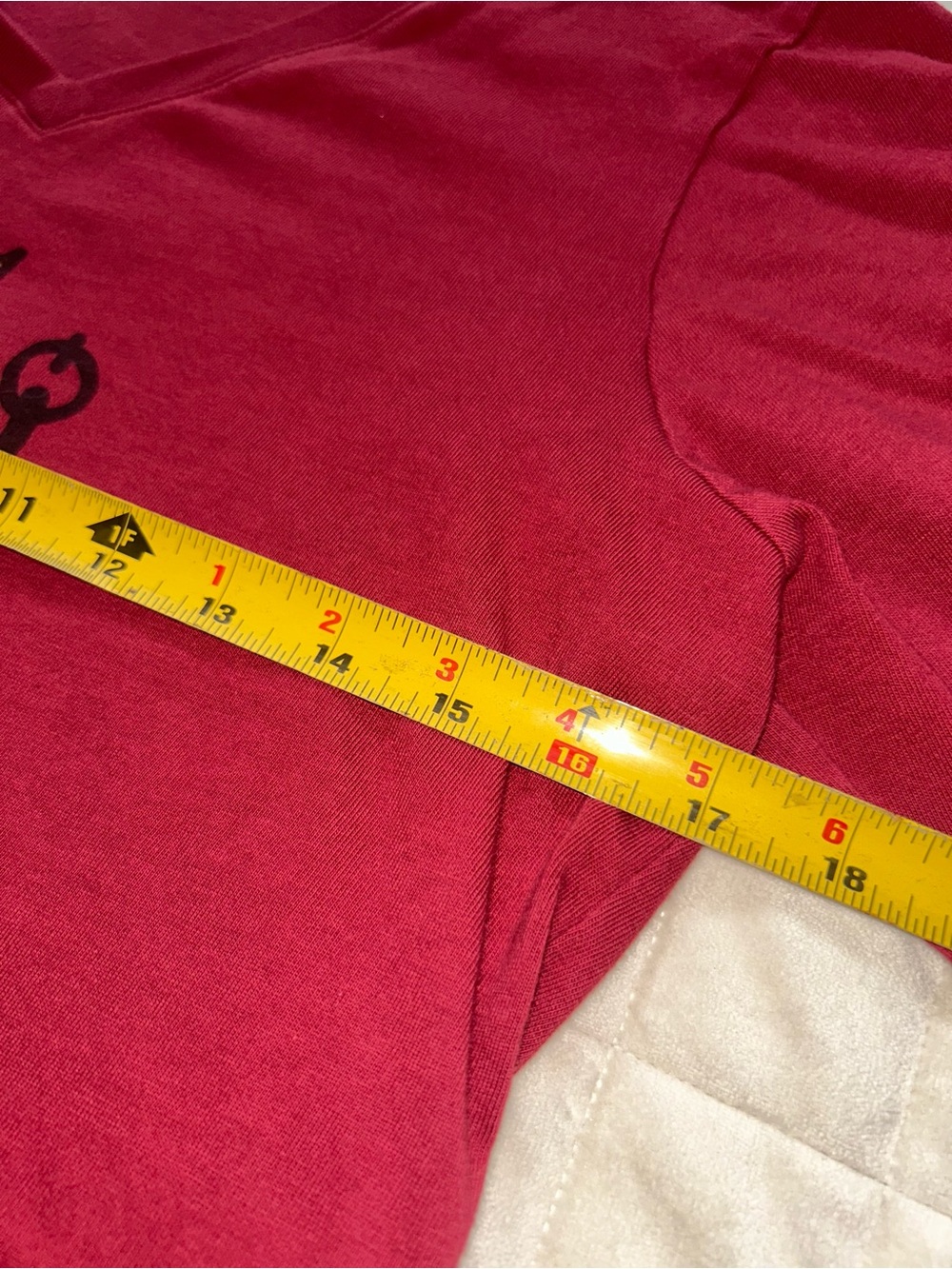 Life Is Good “Log On” Crusher camping long sleeve dark red V-neck shirt. Size XS - Picture 5 of 5